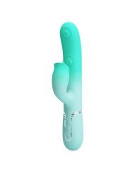 VIBRADOR RABBIT DUAL 7 MODOS SILICONA VERDE AGUA GIGI DE LA MARCA PRETTY LOVE FLIRTATION