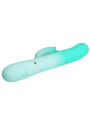 VIBRADOR RABBIT DUAL 7 MODOS SILICONA VERDE AGUA GIGI DE LA MARCA PRETTY LOVE FLIRTATION