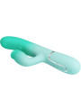 VIBRADOR RABBIT DUAL 7 MODOS SILICONA VERDE AGUA GIGI DE LA MARCA PRETTY LOVE FLIRTATION