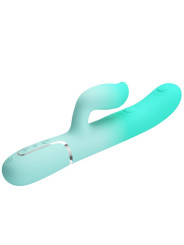 VIBRADOR RABBIT DUAL 7 MODOS SILICONA VERDE AGUA GIGI DE LA MARCA PRETTY LOVE FLIRTATION