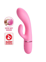VIBRADOR RABBIT DUAL PUNTO G Y CLITORIS 10 MODOS ROSA DE LA MARCA PRETTY LOVE FLIRTATION