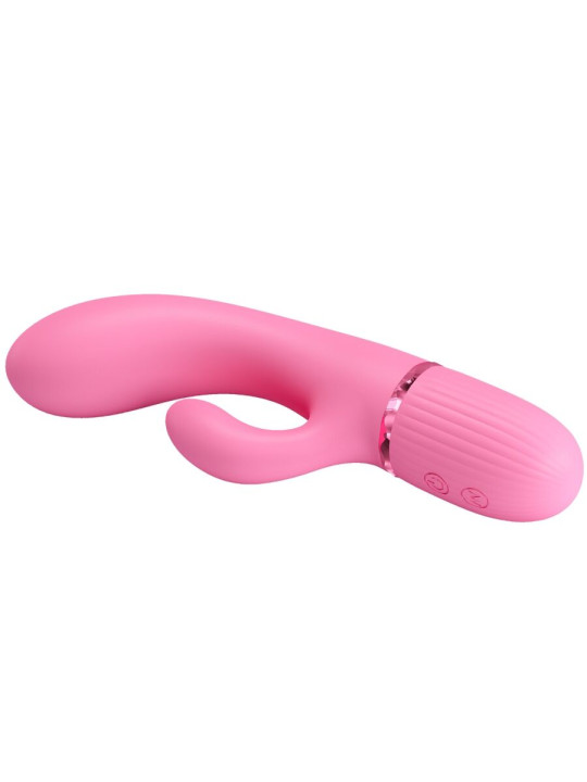 VIBRADOR RABBIT DUAL PUNTO G Y CLITORIS 10 MODOS ROSA DE LA MARCA PRETTY LOVE FLIRTATION