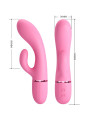VIBRADOR RABBIT DUAL PUNTO G Y CLITORIS 10 MODOS ROSA DE LA MARCA PRETTY LOVE FLIRTATION
