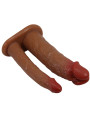 FUNDA DOBLE PENE EXTENSION 4CM SILICONA SUAVE MULATO DE LA MARCA PRETTY LOVE