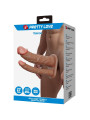 FUNDA DOBLE PENE EXTENSION 4CM SILICONA SUAVE MULATO DE LA MARCA PRETTY LOVE