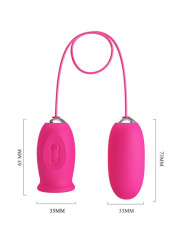 HUEVO VIBRADOR LENGUA ESTIMULADORA CLITORIS 12 MODOS DE LA MARCA PRETTY LOVE