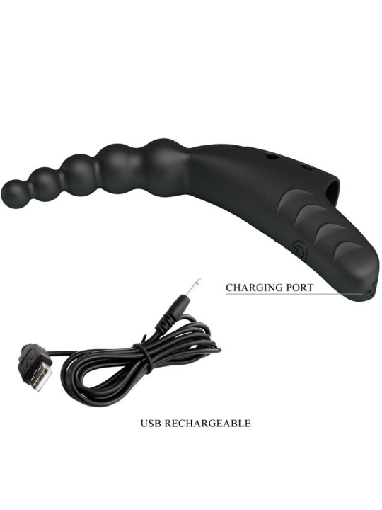 VIBRADOR DEDO PRETTY LOVE JORDIN 10 MODOS NEGRO DE LA MARCA PRETTY LOVE