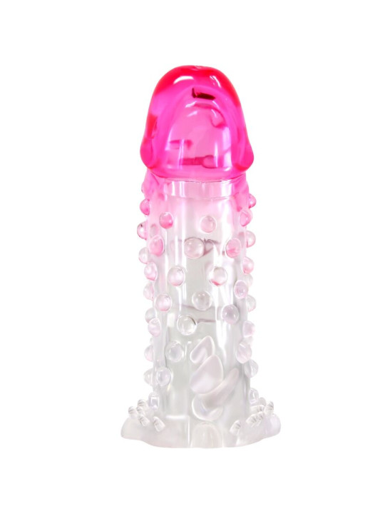 FUNDA ALARGADORA REALISTA CON ESTIMULADOR ANAL ROSA DE LA MARCA PRETTY LOVE