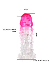 FUNDA ALARGADORA REALISTA CON ESTIMULADOR ANAL ROSA DE LA MARCA PRETTY LOVE