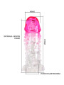 FUNDA ALARGADORA REALISTA CON ESTIMULADOR ANAL ROSA DE LA MARCA PRETTY LOVE