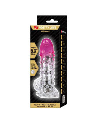 FUNDA ALARGADORA REALISTA CON ESTIMULADOR ANAL ROSA DE LA MARCA PRETTY LOVE