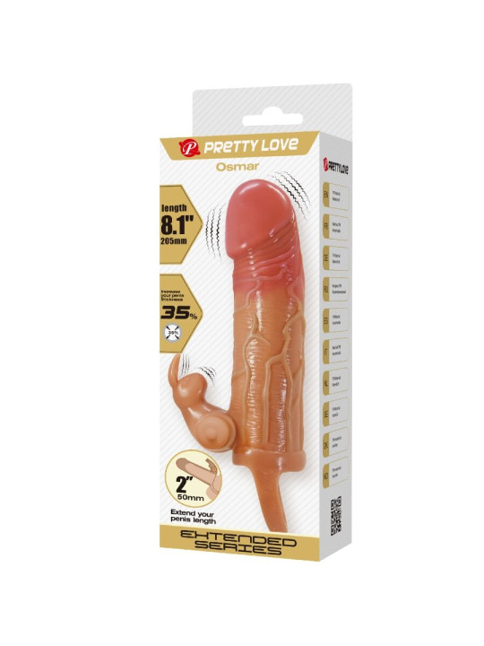 EXTENSOR PENE VIBRACIÓN ESTIMULADOR CLÍTORIS PRETTY LOVE DE LA MARCA PRETTY LOVE