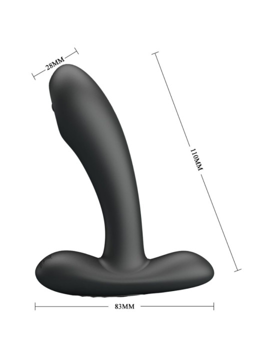 VIBRADOR ANAL SILICONA 12 MODOS MASAGEADOR PROSTÁTICO DE LA MARCA PRETTY LOVE