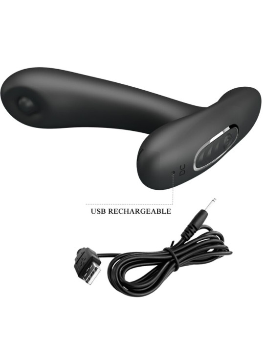 VIBRADOR ANAL SILICONA 12 MODOS MASAGEADOR PROSTÁTICO DE LA MARCA PRETTY LOVE