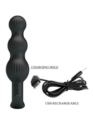 VIBRADOR ANAL SIDNEY SILICONA 10 MODOS RECARGABLE DE LA MARCA PRETTY LOVE