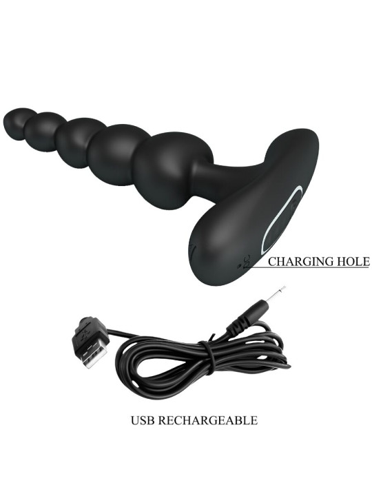 VIBRADOR ANAL RECARGABLE 10 MODOS PRETTY LOVE NEGRO DE LA MARCA PRETTY LOVE