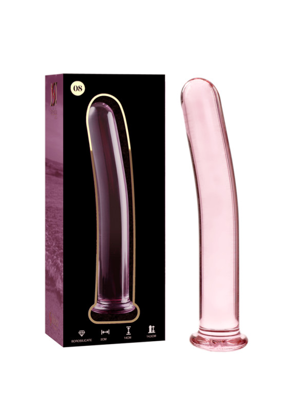 MODELO 8 DILDO CRISTAL BOROSILICATO TRANSPARENTE 14.5 CM -O- 2 CM DE LA MARCA NEBULA SERIES BY IBIZA