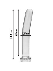 MODELO 9 DILDO CRISTAL BOROSILICATO TRANSPARENTE 15.5 CM -O- 2.5 CM DE LA MARCA NEBULA SERIES BY IBIZA