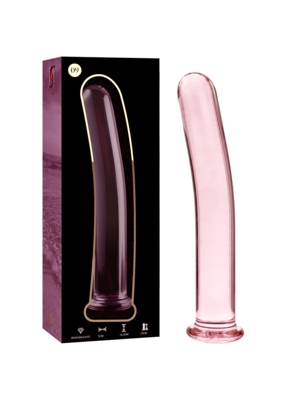 MODELO 9 DILDO CRISTAL BOROSILICATO TRANSPARENTE 15.5 CM -O- 2.5 CM DE LA MARCA NEBULA SERIES BY IBIZA