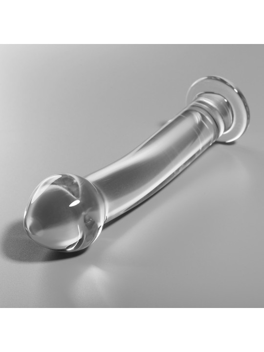 MODELO 11 DILDO CRISTAL BOROSILICATO TRANSPARENTE 16 CM -O- 3 CM DE LA MARCA NEBULA SERIES BY IBIZA