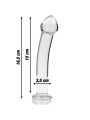 MODELO 11 DILDO CRISTAL BOROSILICATO TRANSPARENTE 16 CM -O- 3 CM DE LA MARCA NEBULA SERIES BY IBIZA