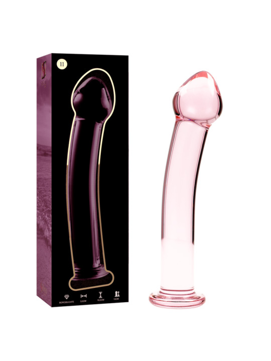 MODELO 11 DILDO CRISTAL BOROSILICATO TRANSPARENTE 16 CM -O- 3 CM DE LA MARCA NEBULA SERIES BY IBIZA