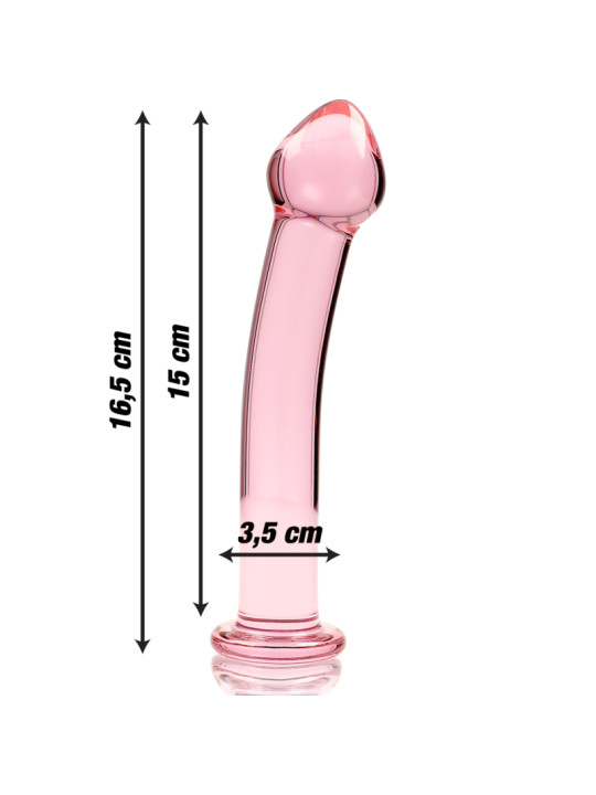MODELO 11 DILDO CRISTAL BOROSILICATO TRANSPARENTE 16 CM -O- 3 CM DE LA MARCA NEBULA SERIES BY IBIZA