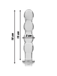 MODELO 10 DILDO CRISTAL BOROSILICATO TRANSPARENTE 16.5 CM -O- 3.5 CM DE LA MARCA NEBULA SERIES BY IBIZA