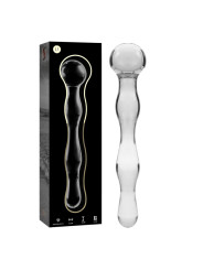 MODELO 13 DILDO CRISTAL BOROSILICATO TRANSPARENTE 18 CM -O- 3.5 CM DE LA MARCA NEBULA SERIES BY IBIZA
