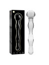 MODELO 13 DILDO CRISTAL BOROSILICATO TRANSPARENTE 18 CM -O- 3.5 CM DE LA MARCA NEBULA SERIES BY IBIZA