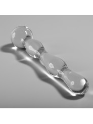 MODELO 13 DILDO CRISTAL BOROSILICATO TRANSPARENTE 18 CM -O- 3.5 CM DE LA MARCA NEBULA SERIES BY IBIZA