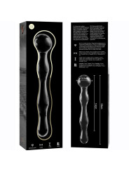 MODELO 13 DILDO CRISTAL BOROSILICATO TRANSPARENTE 18 CM -O- 3.5 CM DE LA MARCA NEBULA SERIES BY IBIZA