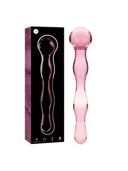MODELO 13 DILDO CRISTAL BOROSILICATO TRANSPARENTE 18 CM -O- 3.5 CM DE LA MARCA NEBULA SERIES BY IBIZA