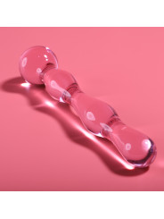 MODELO 13 DILDO CRISTAL BOROSILICATO TRANSPARENTE 18 CM -O- 3.5 CM DE LA MARCA NEBULA SERIES BY IBIZA