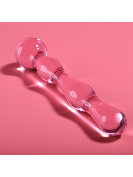 MODELO 13 DILDO CRISTAL BOROSILICATO TRANSPARENTE 18 CM -O- 3.5 CM DE LA MARCA NEBULA SERIES BY IBIZA