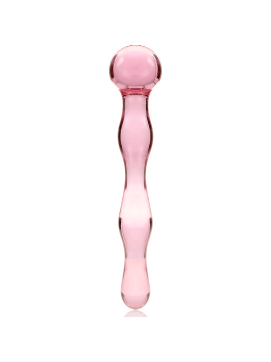 MODELO 13 DILDO CRISTAL BOROSILICATO TRANSPARENTE 18 CM -O- 3.5 CM DE LA MARCA NEBULA SERIES BY IBIZA