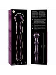 MODELO 13 DILDO CRISTAL BOROSILICATO TRANSPARENTE 18 CM -O- 3.5 CM DE LA MARCA NEBULA SERIES BY IBIZA