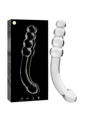 MODELO 14 DILDO CRISTAL BOROSILICATO TRANSPARENTE 18.5 CM -O- 3 CM DE LA MARCA NEBULA SERIES BY IBIZA