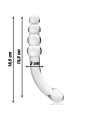 MODELO 14 DILDO CRISTAL BOROSILICATO TRANSPARENTE 18.5 CM -O- 3 CM DE LA MARCA NEBULA SERIES BY IBIZA