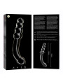 MODELO 14 DILDO CRISTAL BOROSILICATO TRANSPARENTE 18.5 CM -O- 3 CM DE LA MARCA NEBULA SERIES BY IBIZA