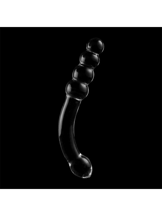 MODELO 14 DILDO CRISTAL BOROSILICATO TRANSPARENTE 18.5 CM -O- 3 CM DE LA MARCA NEBULA SERIES BY IBIZA