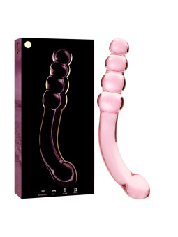 MODELO 14 DILDO CRISTAL BOROSILICATO TRANSPARENTE 18.5 CM -O- 3 CM DE LA MARCA NEBULA SERIES BY IBIZA