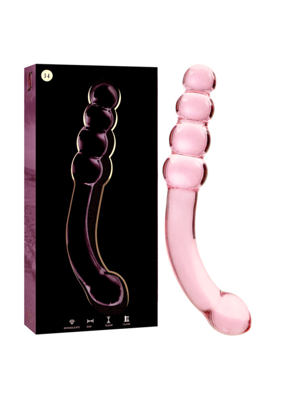 MODELO 14 DILDO CRISTAL BOROSILICATO TRANSPARENTE 18.5 CM -O- 3 CM DE LA MARCA NEBULA SERIES BY IBIZA