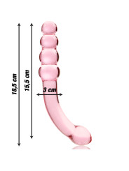 MODELO 14 DILDO CRISTAL BOROSILICATO TRANSPARENTE 18.5 CM -O- 3 CM DE LA MARCA NEBULA SERIES BY IBIZA