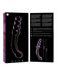 MODELO 14 DILDO CRISTAL BOROSILICATO TRANSPARENTE 18.5 CM -O- 3 CM DE LA MARCA NEBULA SERIES BY IBIZA