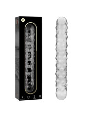 MODELO 15 DILDO CRISTAL BOROSILICATO TRANSPARENTE 18.5 CM -O- 3 CM DE LA MARCA NEBULA SERIES BY IBIZA