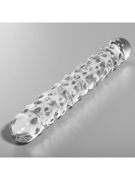 MODELO 15 DILDO CRISTAL BOROSILICATO TRANSPARENTE 18.5 CM -O- 3 CM DE LA MARCA NEBULA SERIES BY IBIZA