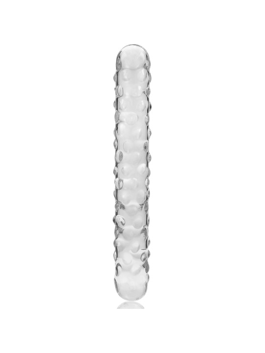 MODELO 15 DILDO CRISTAL BOROSILICATO TRANSPARENTE 18.5 CM -O- 3 CM DE LA MARCA NEBULA SERIES BY IBIZA