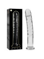 MODELO 16 DILDO CRISTAL BOROSILICATO TRANSPARENTE 18.5 CM -O- 3 CM DE LA MARCA NEBULA SERIES BY IBIZA