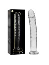 MODELO 16 DILDO CRISTAL BOROSILICATO TRANSPARENTE 18.5 CM -O- 3 CM DE LA MARCA NEBULA SERIES BY IBIZA
